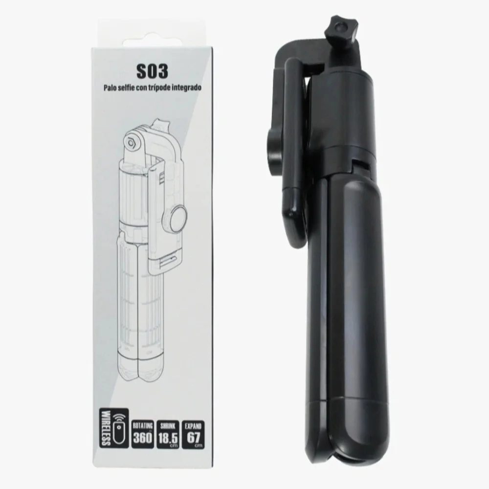 Black Selfie Stick with Tripod